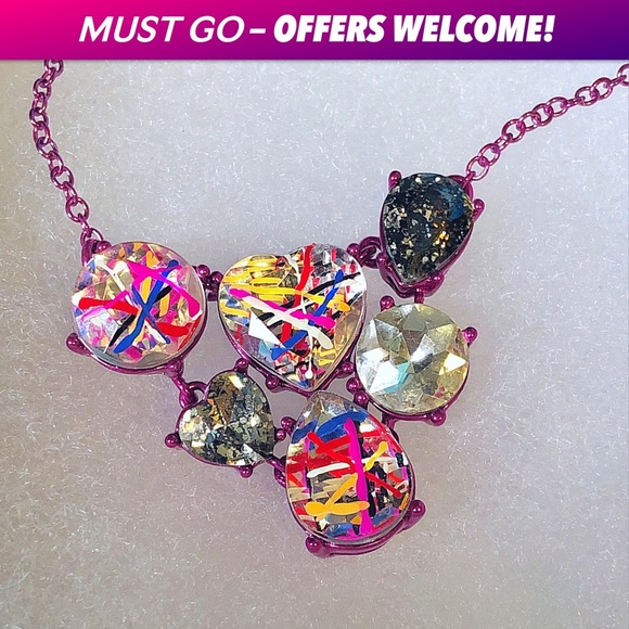 Betsey Johnson Jewelry - Betsey Johnson East Harlem Shuffle Heart Bib NWT